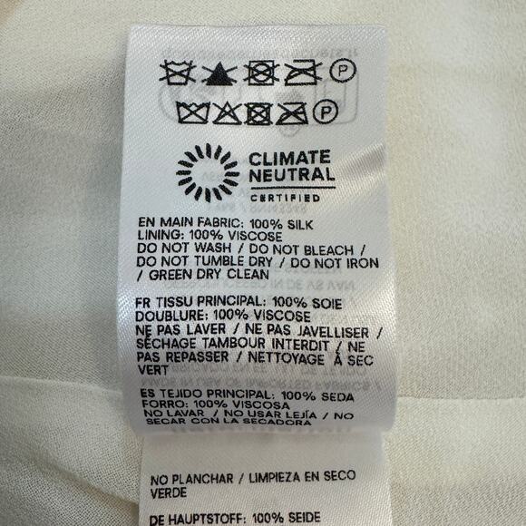 Reformation Pernille Silk Dress Ivory Bridal Silk - Picture 9 of 12